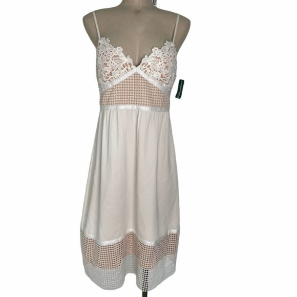 THEORY Melaena Ivory Elevate Crepe Dress NWT 8 - Picture 2 of 15